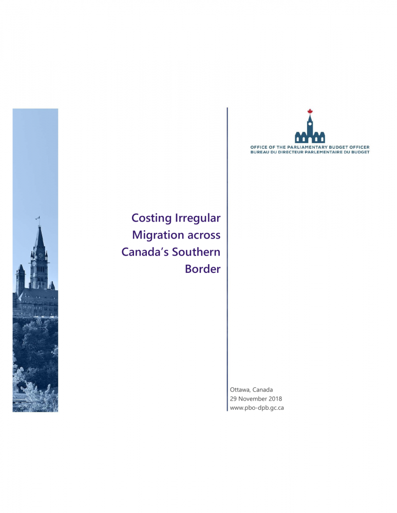 Costing Irregular Migration across Canada’s Southern Border