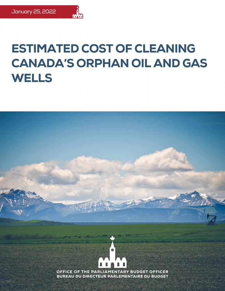 Estimated Cost of Cleaning Canada’s Orphan Oil and Gas Wells