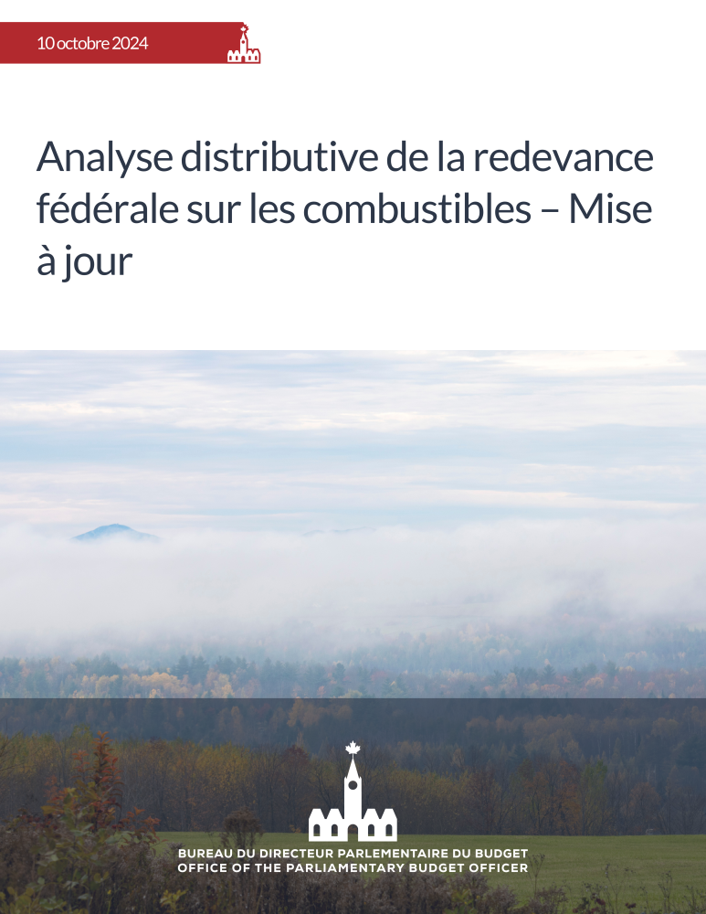 Analyse distributive de la redevance fédérale sur les combustibles ...
