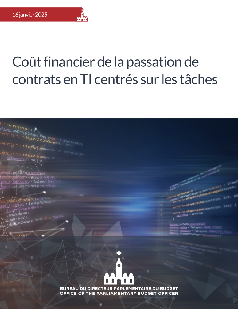 Coût financier de la passation de contrats en TI centrés sur les tâches