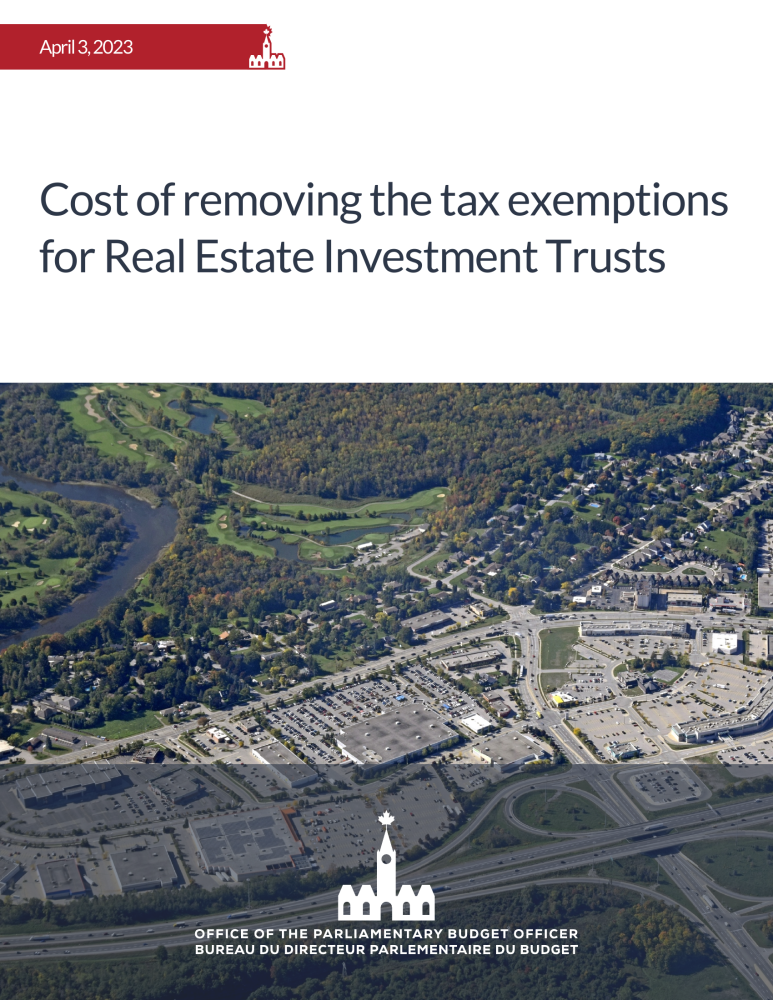 Cost of removing the tax exemptions for Real Estate Investment Trusts