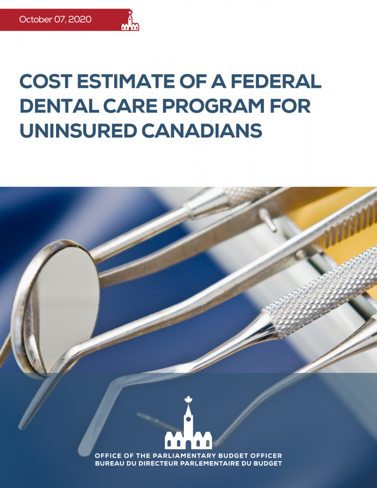 Cost estimate of a federal dental care program for uninsured Canadians