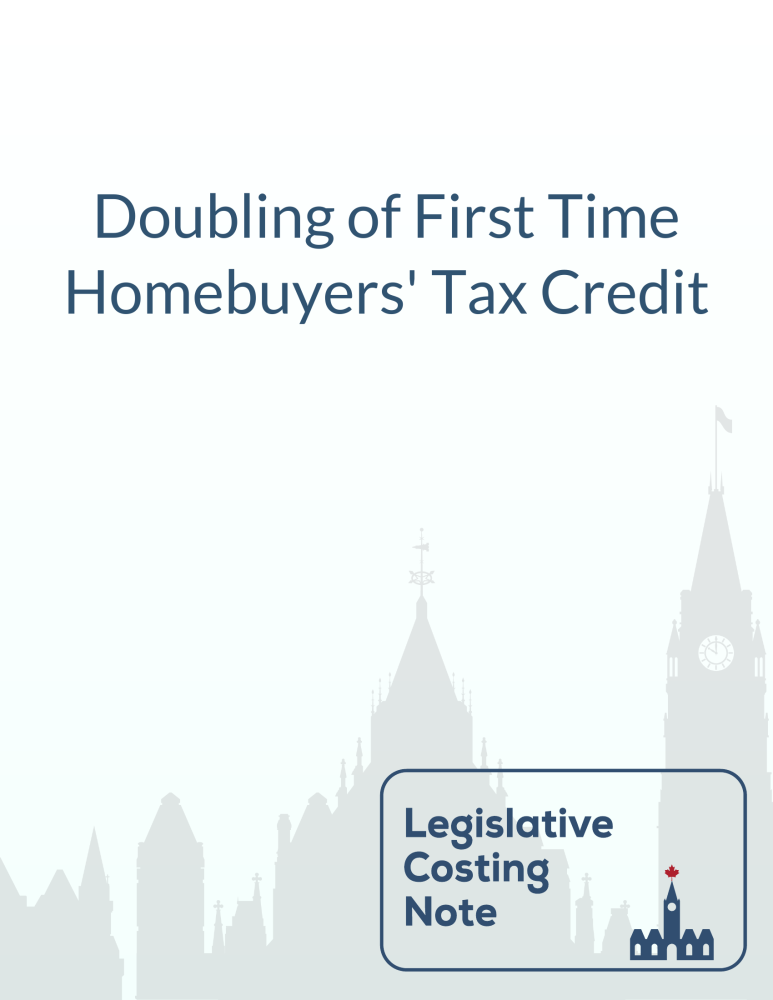 Doubling of First Time Homebuyers' Tax Credit