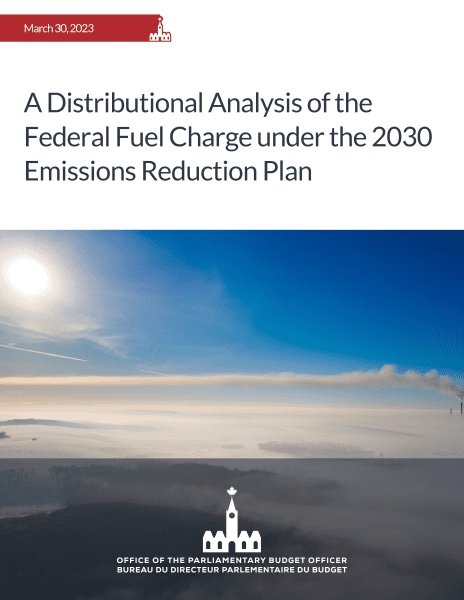 A Distributional Analysis of the Federal Fuel Charge under the 2030  Emissions Reduction Plan